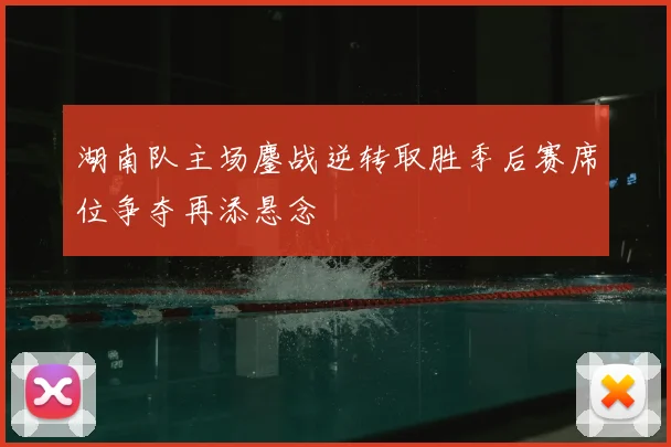 湖南队主场鏖战逆转取胜季后赛席位争夺再添悬念