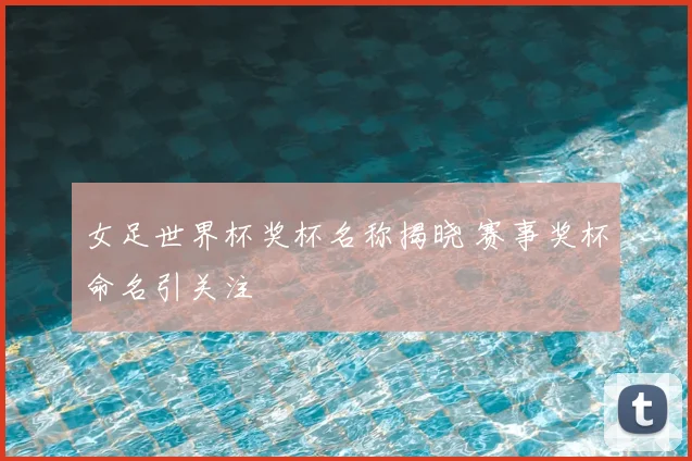 女足世界杯奖杯名称揭晓 赛事奖杯命名引关注